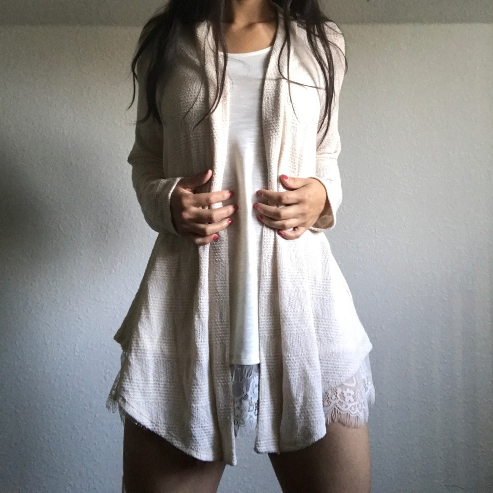 Cream lace cardigan